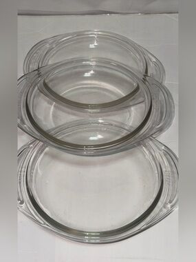 Vintage Pyrex Glass Lid Round Handles, 8 1/4" handle to handle